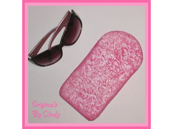 Frosted Pink Padded Sleeve Case For Sunglasses