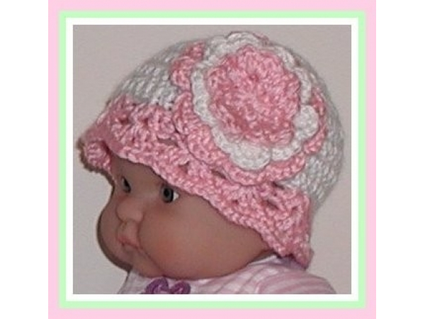 Pink white cloche