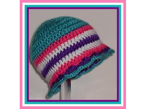 turquoise toddler girls hat