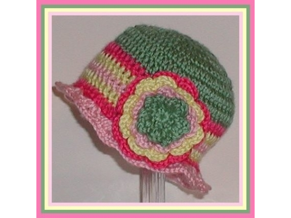 Sage green toddler girls hat
