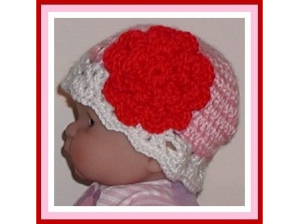 Valentine's day hat for newborn baby girls