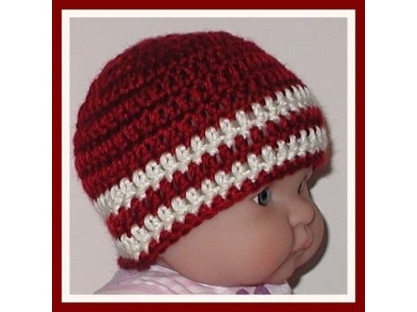 Burgundy hat for newborn boys