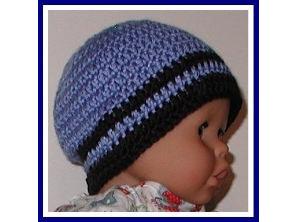 Blue baby beanie