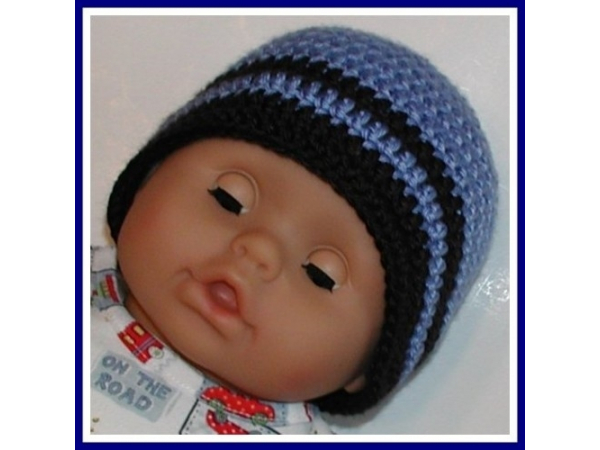 Navy blue baby boys beanie