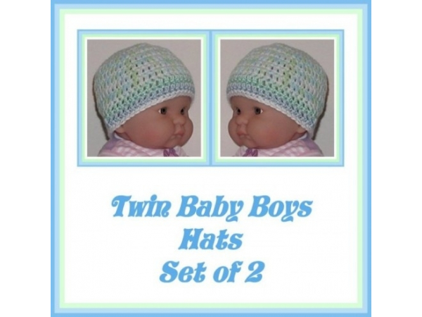 Twin baby boy hats