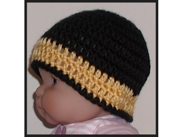 Black baby beanie