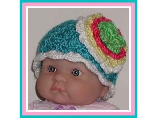 Turquoise baby hat