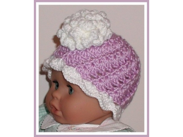 Lavender baby hat