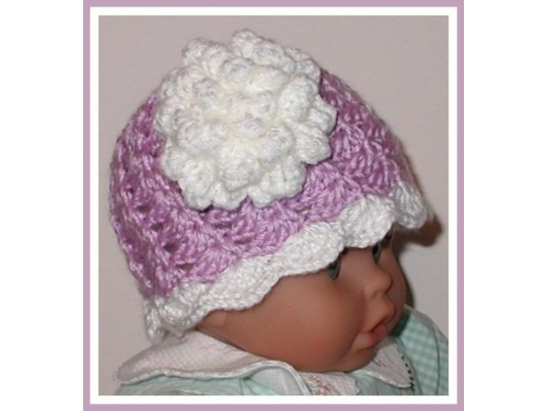 Lavender baby hat