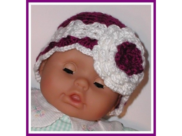 Purple baby hat for girls