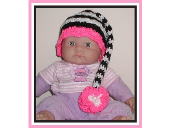Zebra baby girl hat
