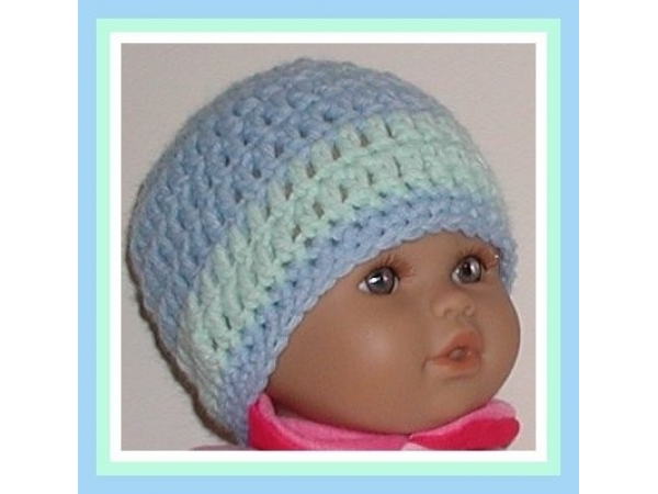 Blue preemie hat