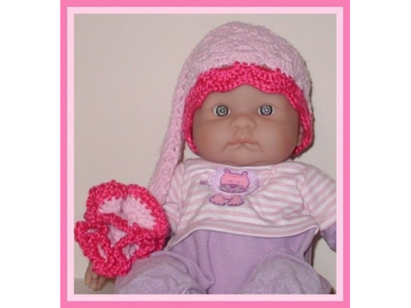 Pink elf hat for baby girls