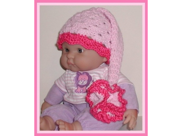 pink elf hat for newborn baby girl