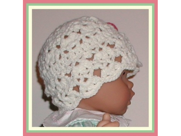 Cream Lace Baby Girls Hat