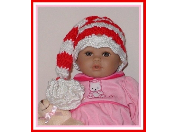 Preemie girls santa hat