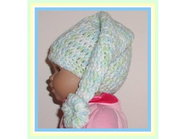 blue white green preemie boys hat