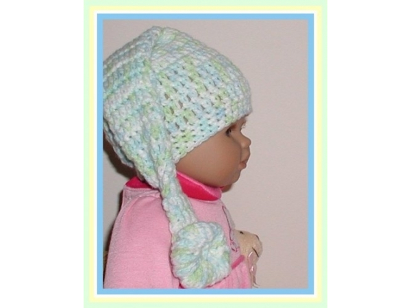 blue and green hat for preemie boys