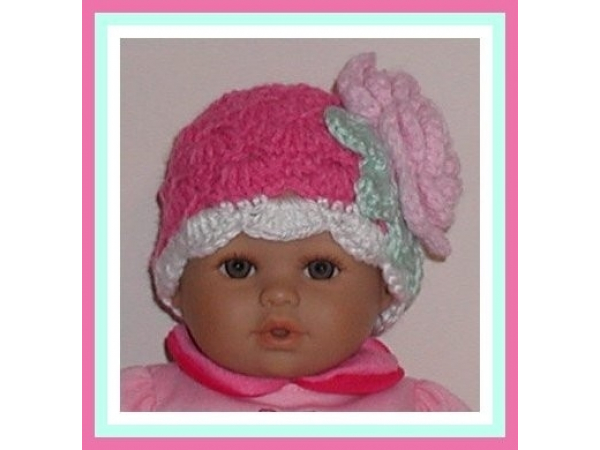 dark pink preemie girl hat