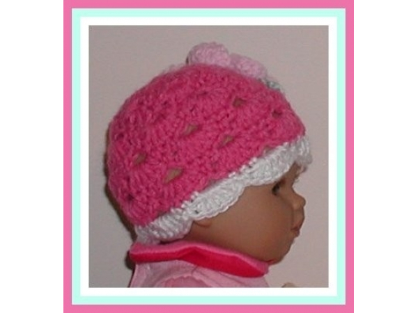 dark pink preemie hat