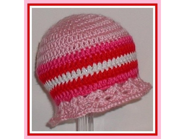 red and pink baby hat