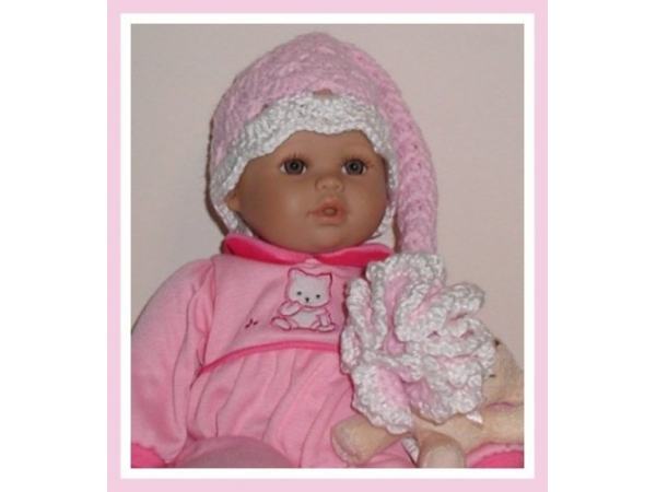 pink elf preemie hat