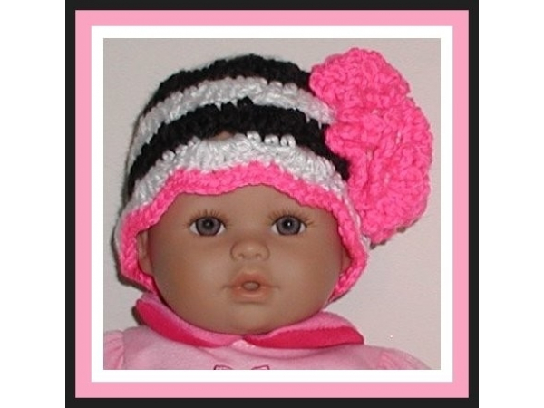 zebra preemie girl hat
