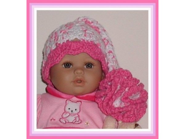 hot pink elf preemie hat