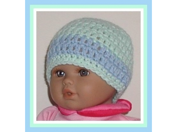 blue pastel green hat for preemie boys