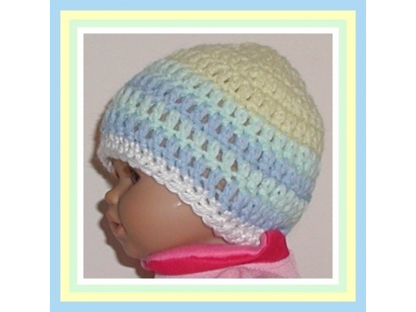 mint green blue yellow hat for preemie boys