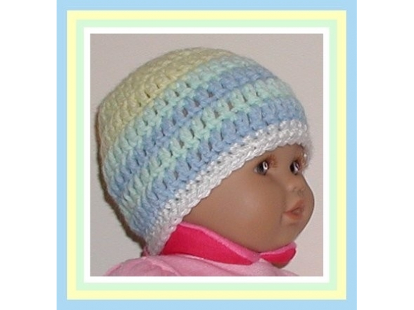 blue yellow mint green hat for preemie boys