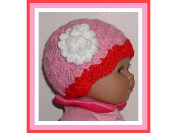 pink red preemie hat