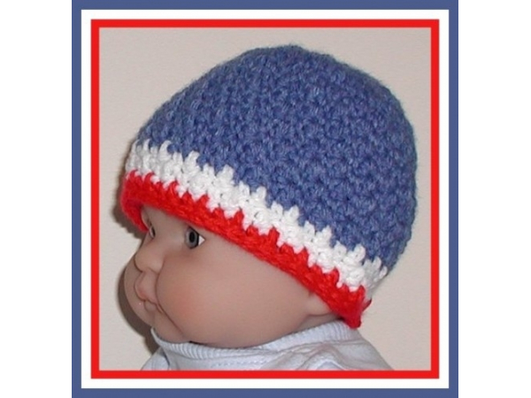 red white blue newborn boy hat