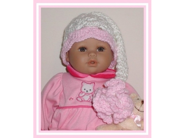 white newborn girl elf hat