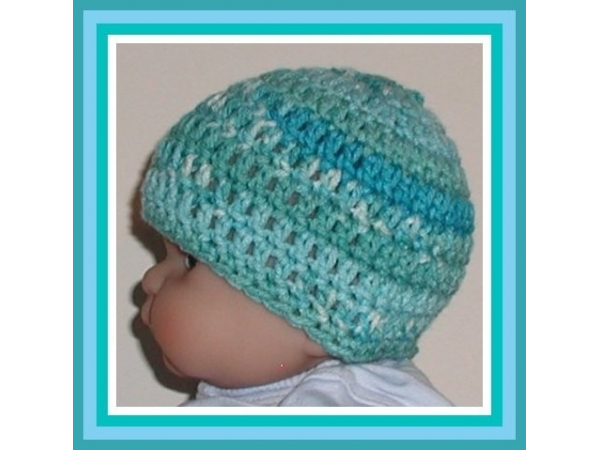 newborn boy turquoise hat