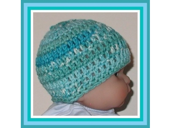 turquoise newborn boy beanie