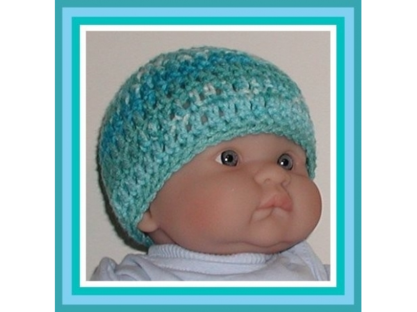 turquoise baby boy hat