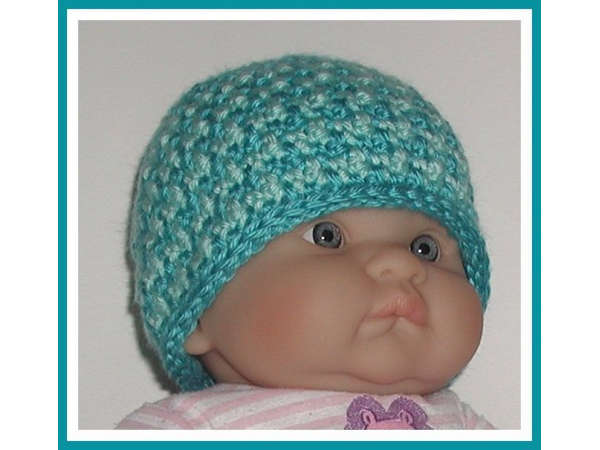 pale turquoise baby boy hat