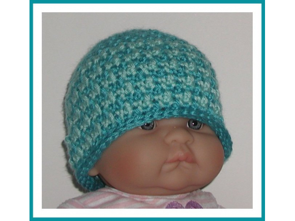 light turquoise baby boy beanie