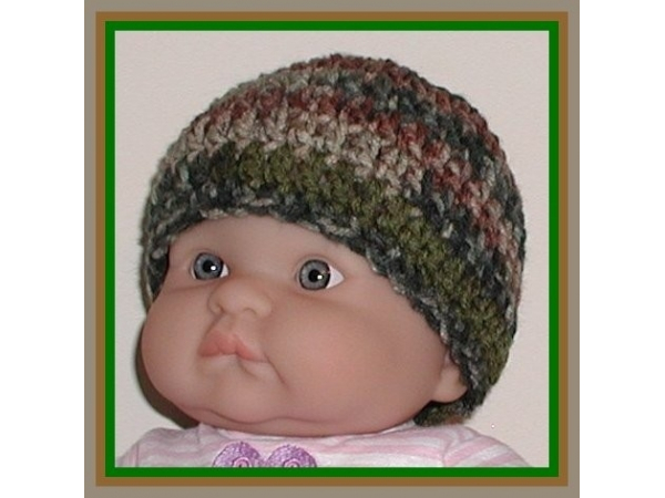 camo beanie for newborn boys