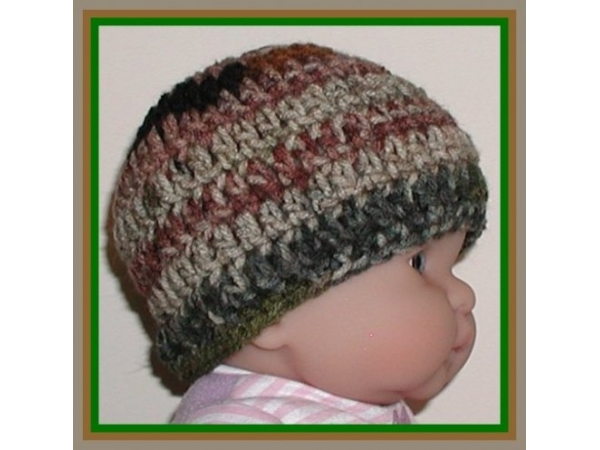 Camo newborn boys hat