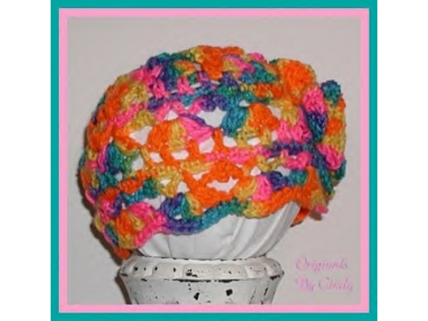 multi colored toddler girl hat