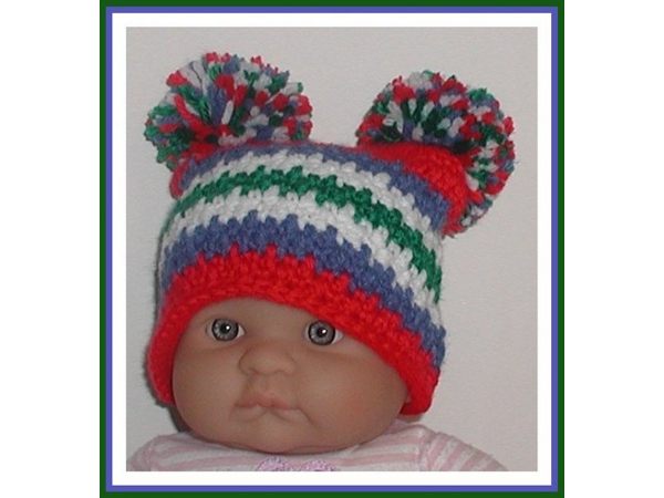 red green blue white hat for baby boy