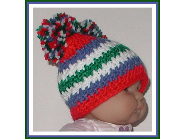 red green white blue hat for baby boys