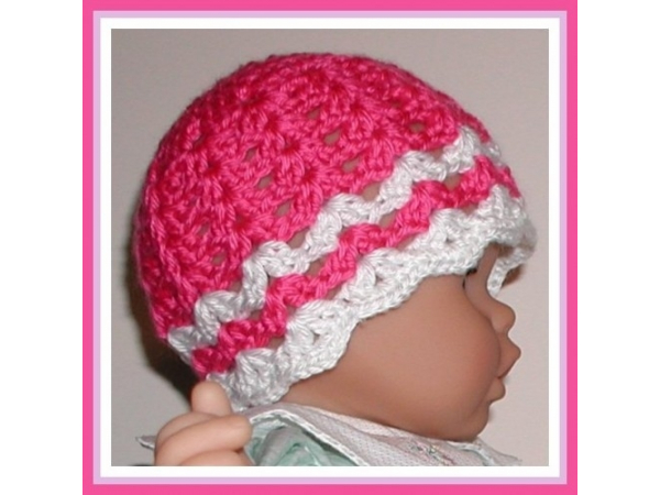 dark pink baby girl hat