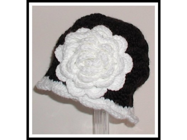 black and white hat for baby girls