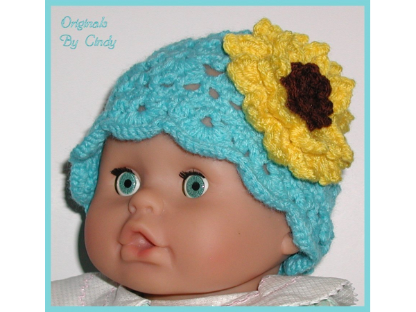 baby girl turquoise hat