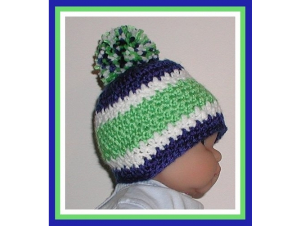 lime green and royal blue hat for baby boys