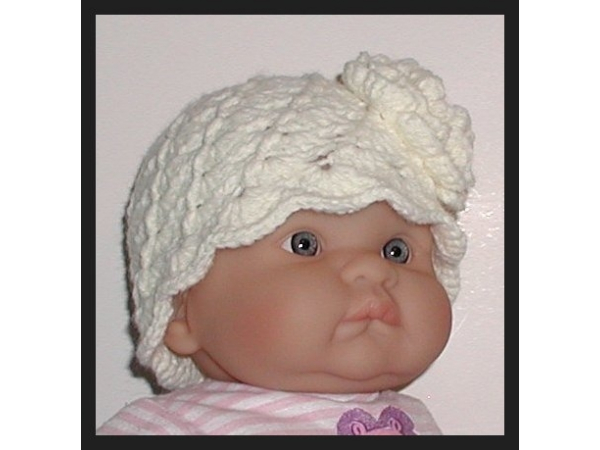 solid cream hat for baby girls