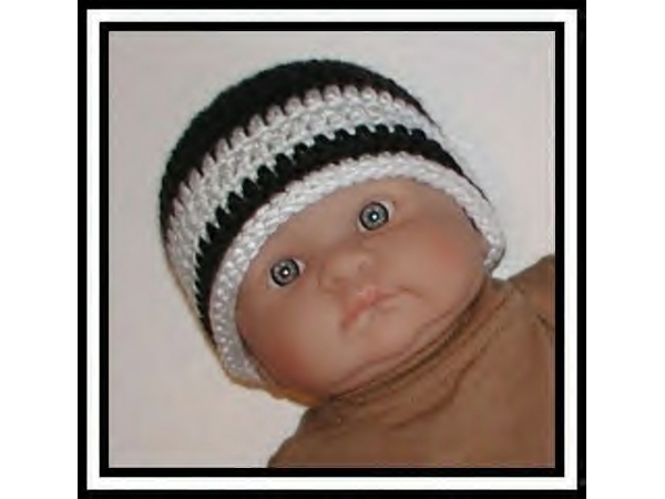 black and white baby boy hat